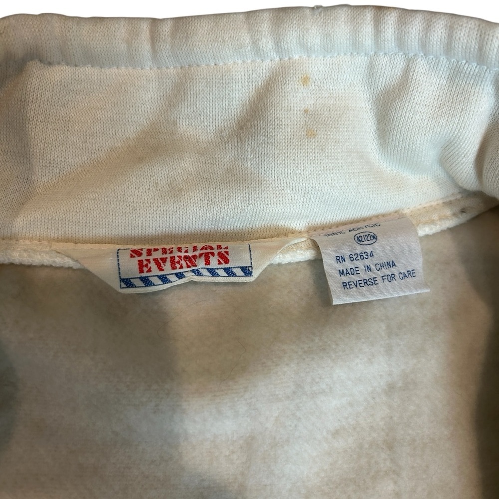 SOLD Special Events Vintage Brand and Style DIY Off White Cardigan Sweater L - Picture 12 of 15